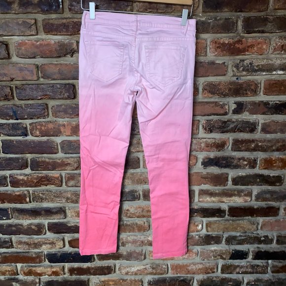 Aeropostale Pink Ombre Denim Skinny jeans Women's Size 3/4 - Picture 7 of 8